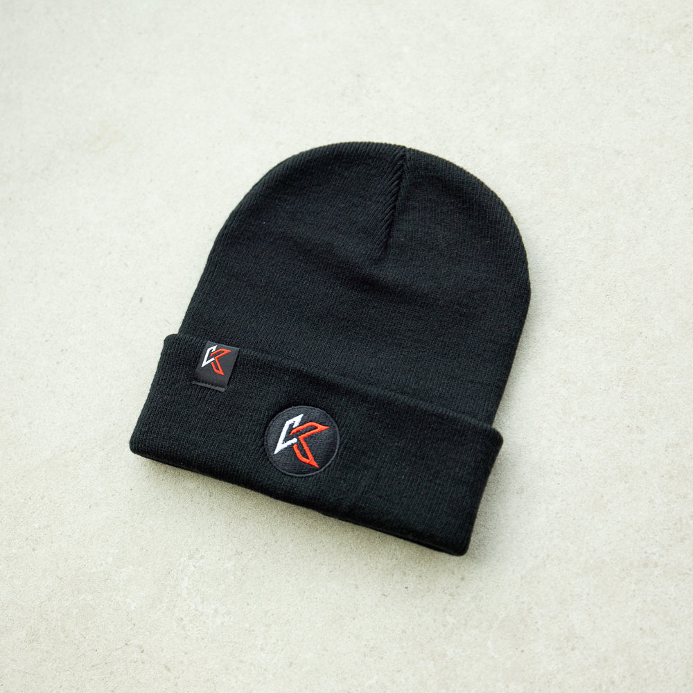 Black K Icon Beanie Hat
