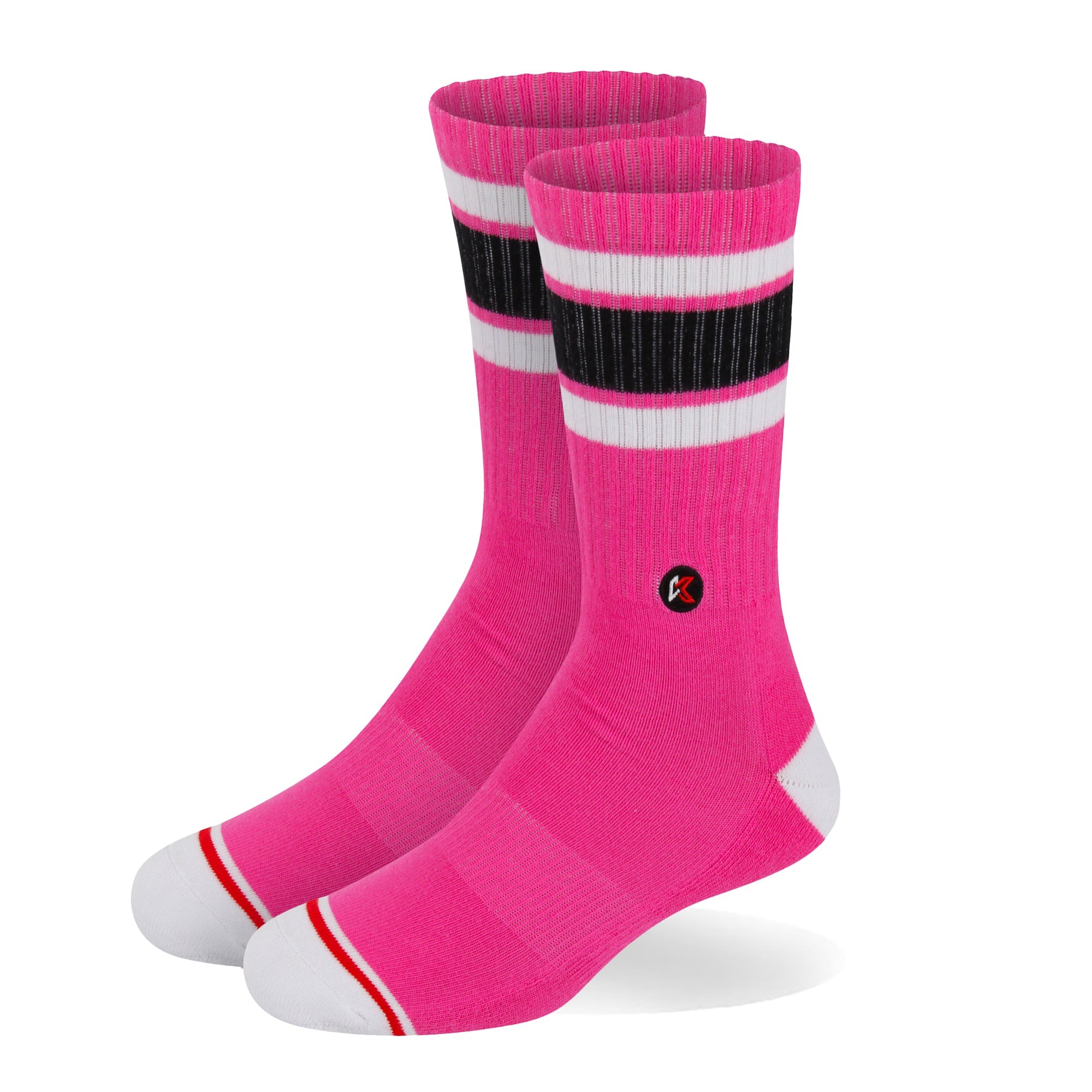 3 Pack Pink Crew Sock