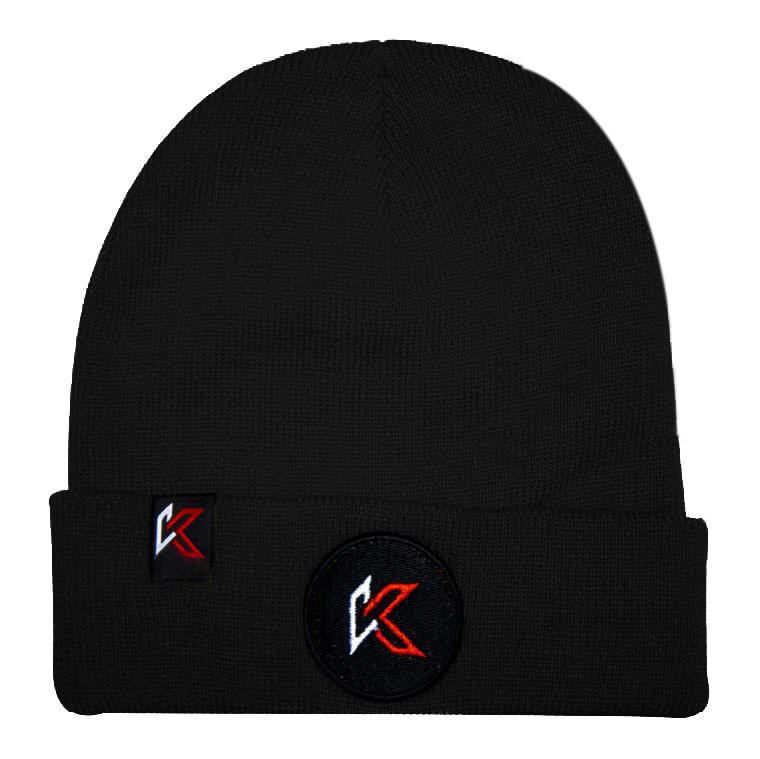 Black K Icon Beanie Hat