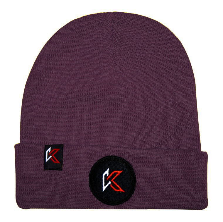 Plum K Icon Beanie Hat
